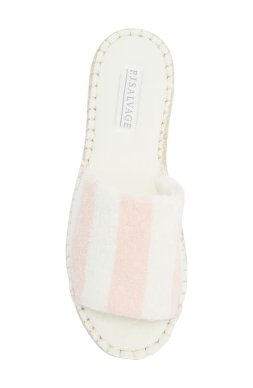 Pj Salvage Stripe Slipper In White