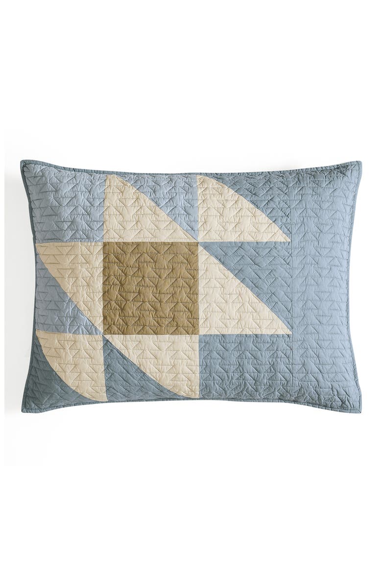 Quilted Star Quilt Set, Alternate, color, BALSAM GREEN
