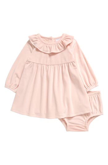 Nordstrom Velour Dress & Bloomers Set In Pink Lotus