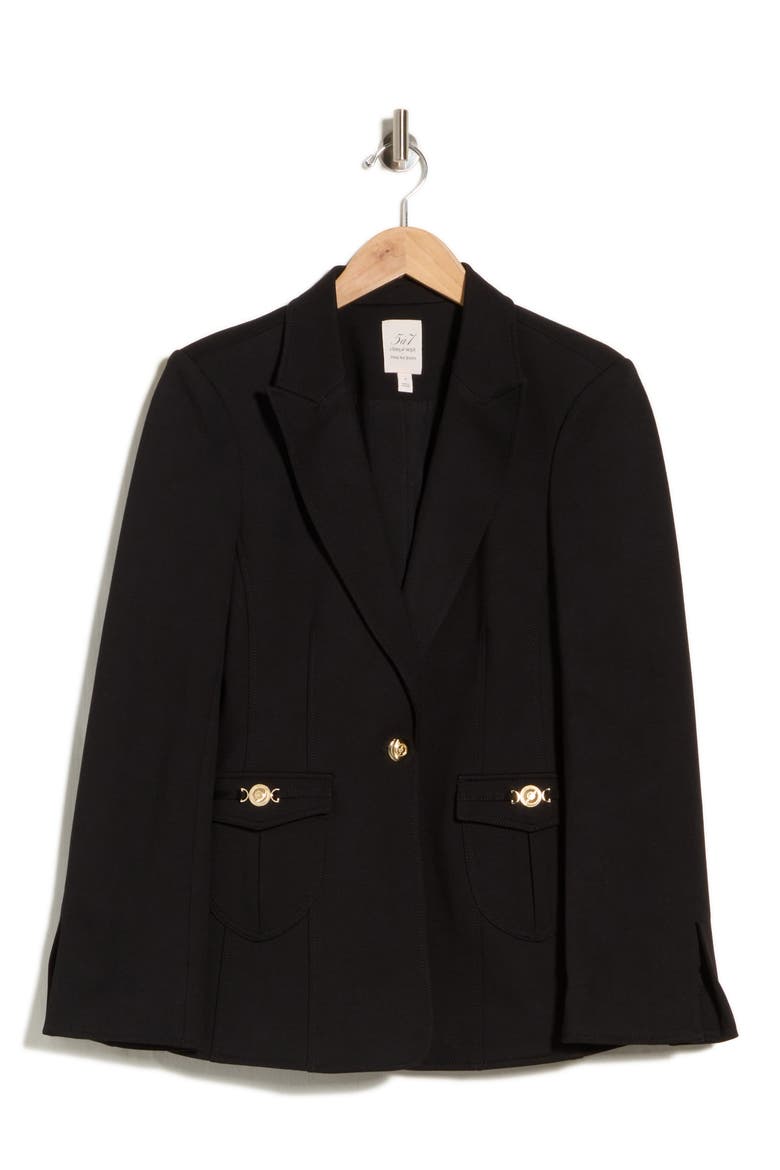 Sable Blazer, Main, color, BLACK