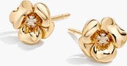 YOJ Lulu Midi Flower Stud Earring in Gold