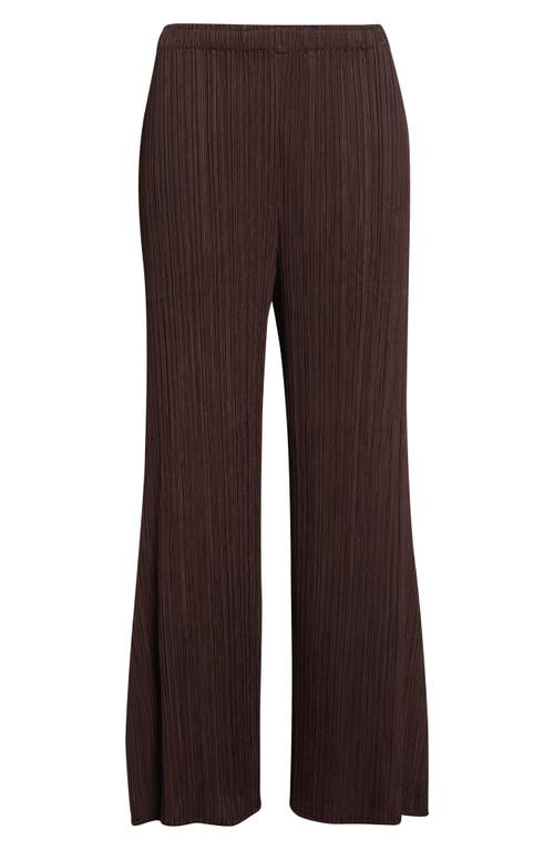 Issey Miyake Pleats Please Monthly Colors July Pleated Pants In Brown