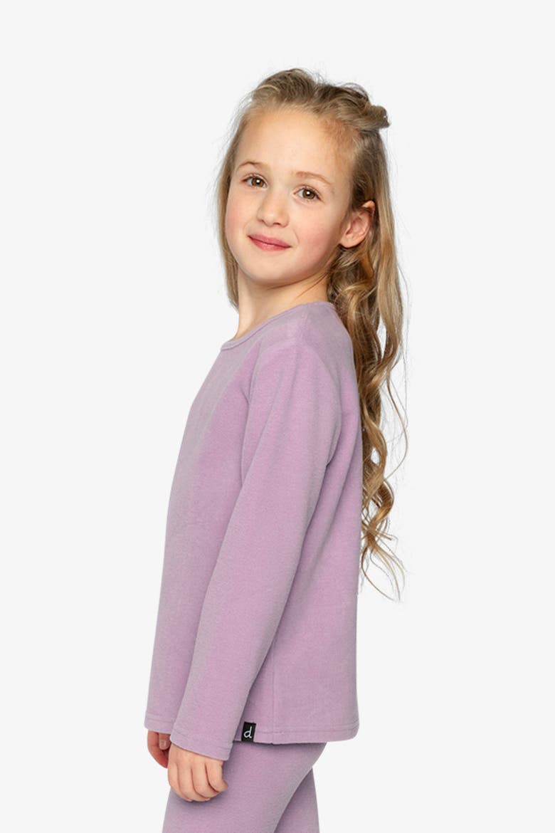 Brushed Rib Crew Neck Top, Alternate, color, Purple