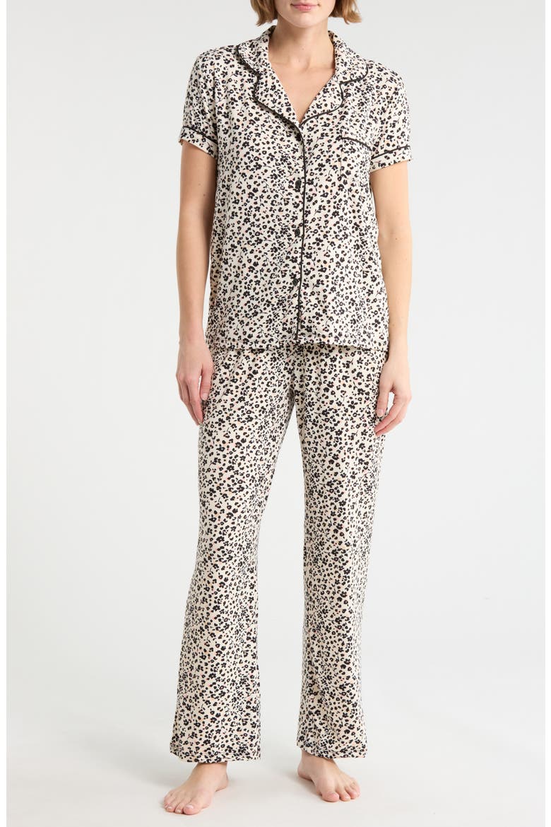 Mana 3-Piece Jersey Pajamas, Main, color, FLORAL DOT