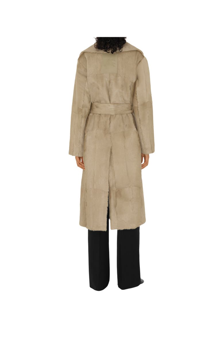 Burberry Long Goat Hair Trench Coat, Alternate, color, 