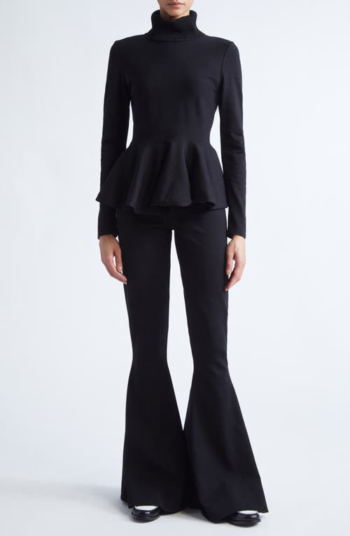 Giambattista Valli Knit Flare Leg Pants In Black
