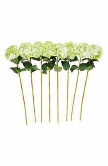 SONOMA SAGE HOME Set of Eight Green Hydrangea Artificial Flowers
