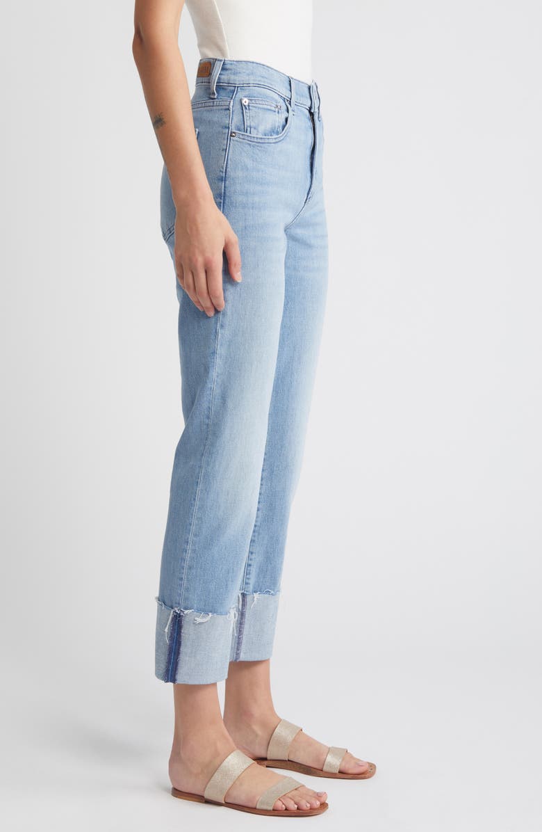 LE JEAN Easy Slim Raw Edge Straight Leg Jeans, Alternate, color,