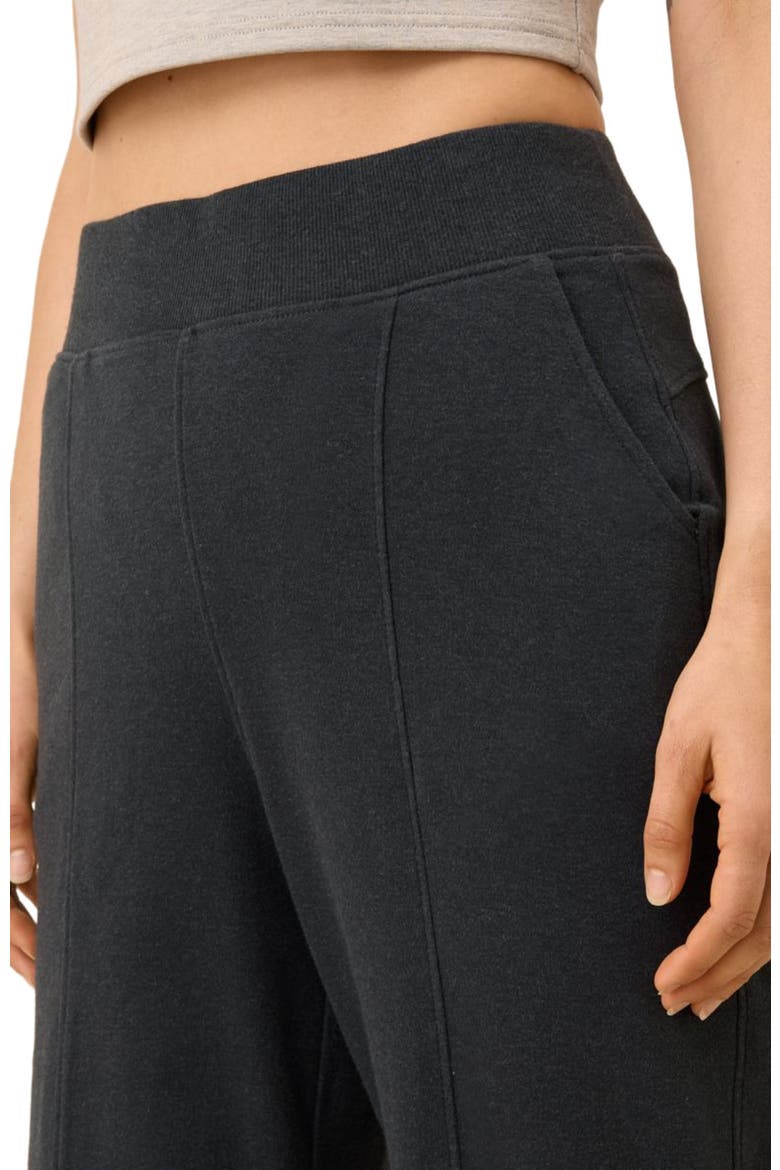 Organic Cotton Airplane Pintuck Wide Leg Pant, Alternate, color, Charcoal Heather