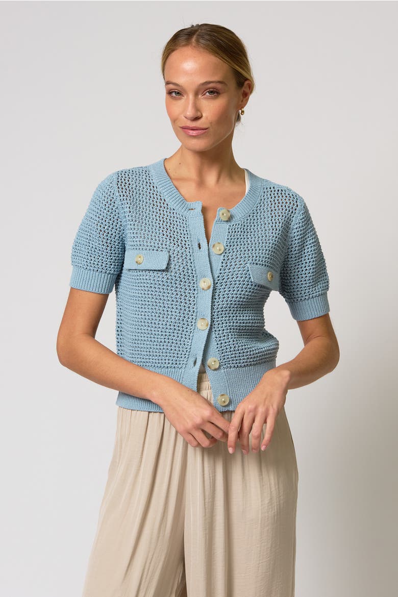 Iris Tape Yarn Cardi, Main, color, BLUE