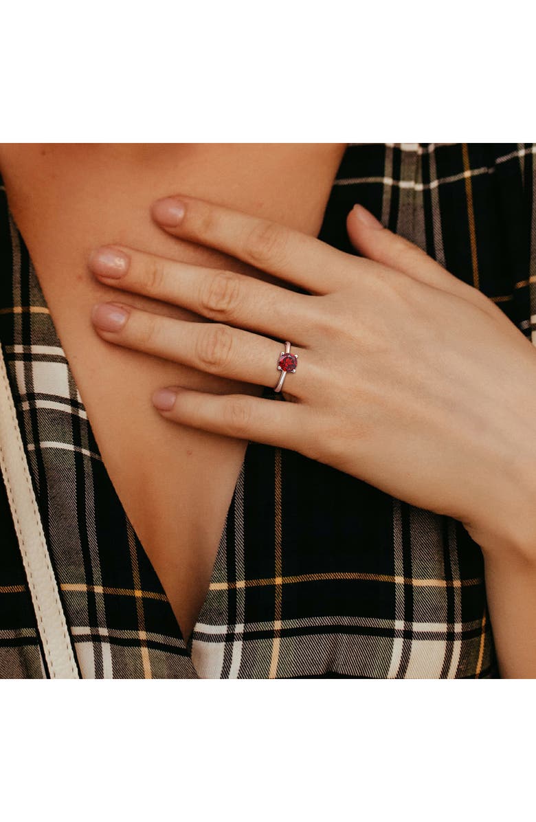 DELMAR Garnet Solitaire Ring, Alternate, color, Red