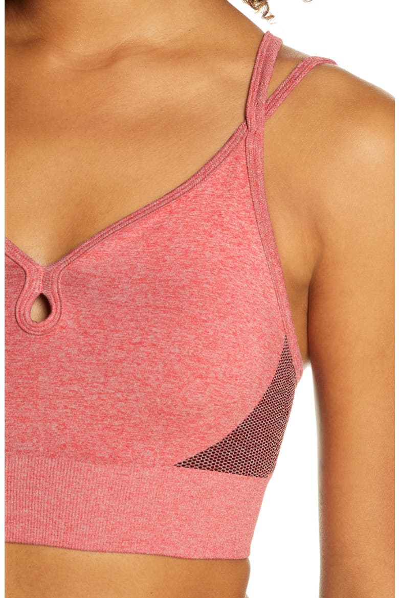 Body Rhythm Sports Bra, Alternate, color, RED HIBISCUS
