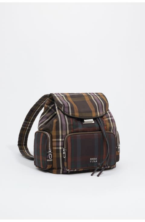Large Tartan Pocket Backpack