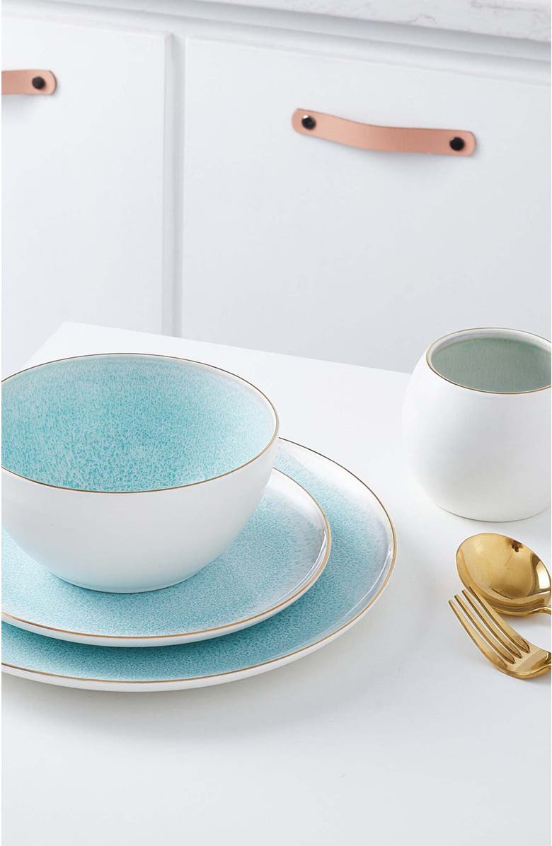 Stone Lain Josephine Porcelain 4-Piece Mug Set, Alternate, color, Mint