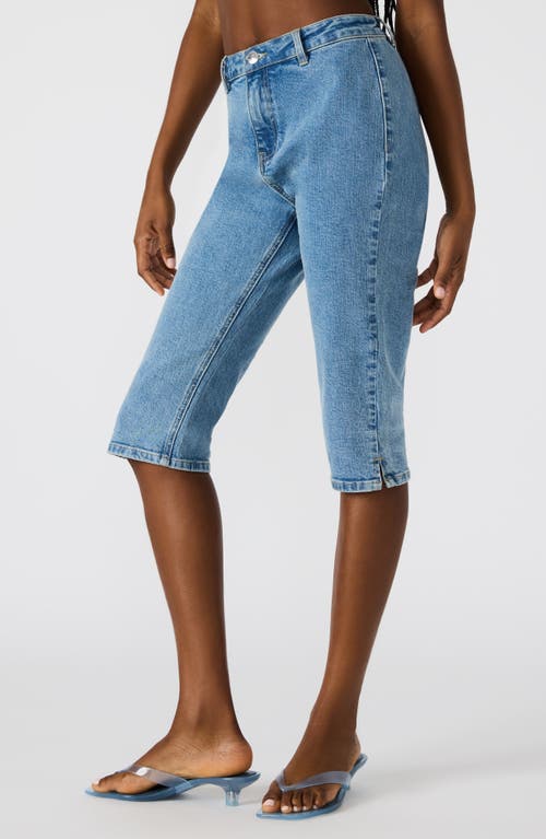 Steve Madden Rina Denim Capri Pants In Blue