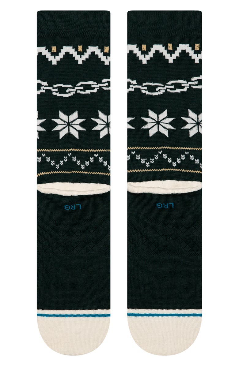 Stance Break the Season Crew Socks, Alternate, color, Pine