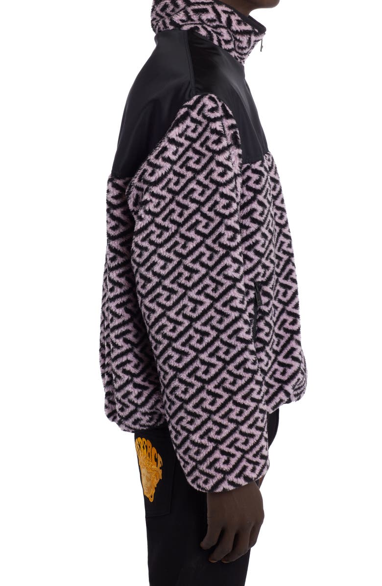 Versace Greca Fleece Zip Jacket, Alternate, color,