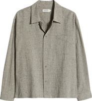 FRAME Textured Cotton & Linen Button-Up Shirt