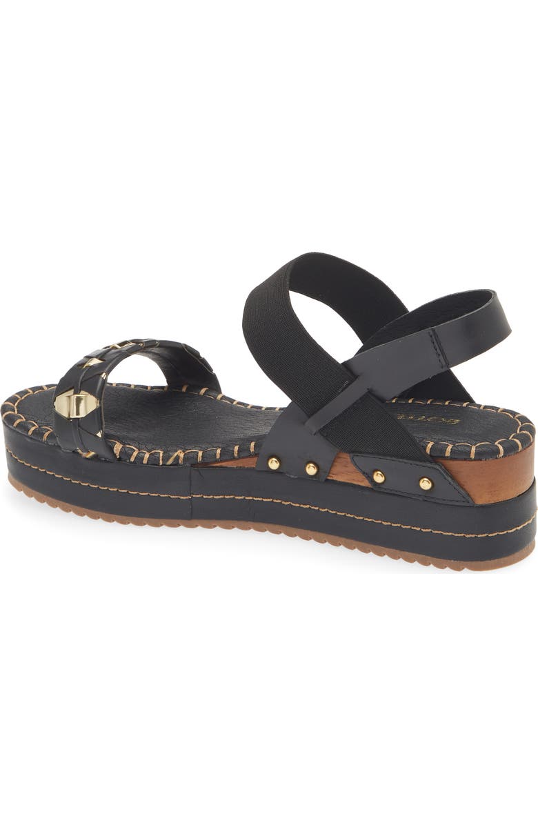 Bottero Melinda Slingback Platform Wedge Sandal, Alternate, color, Preto