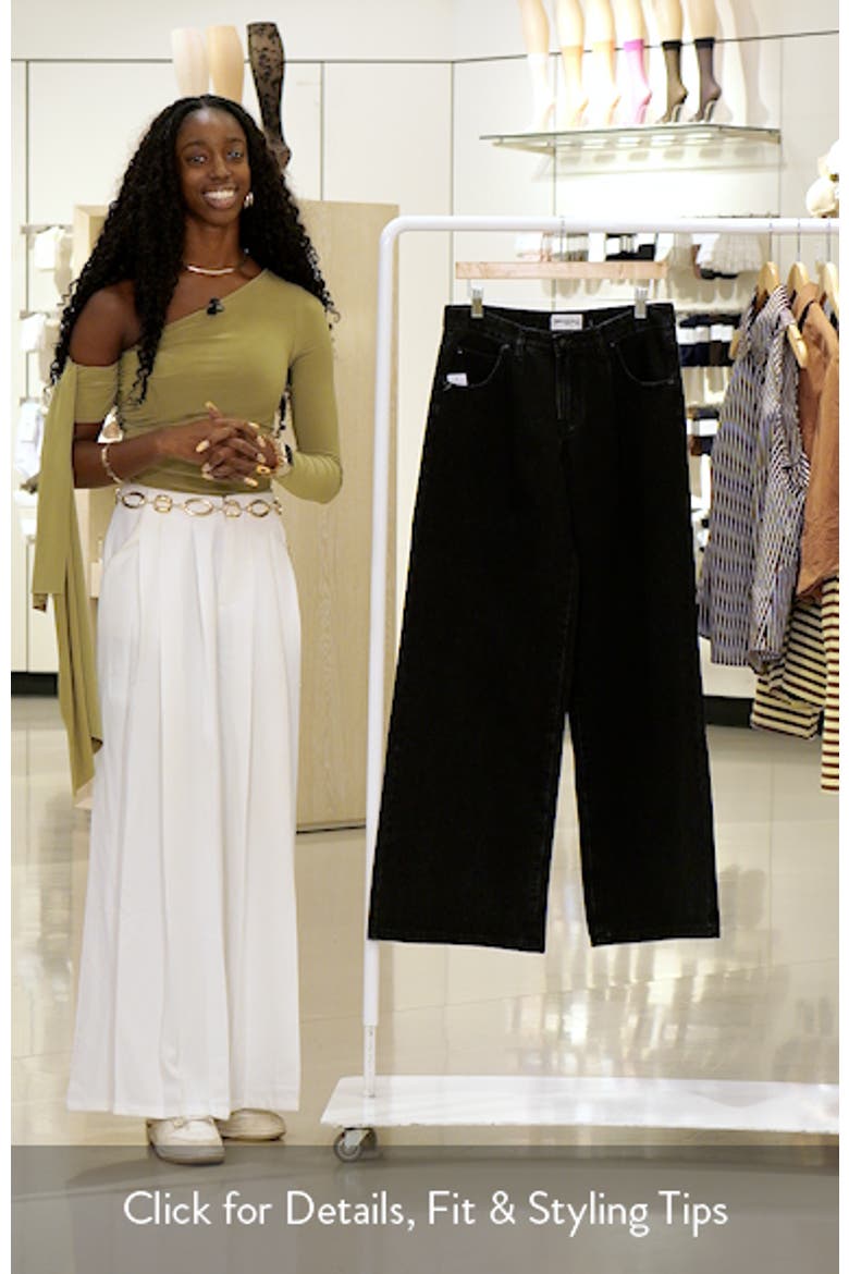 Supercut Low Rise Pleated Wide Leg Jeans video
