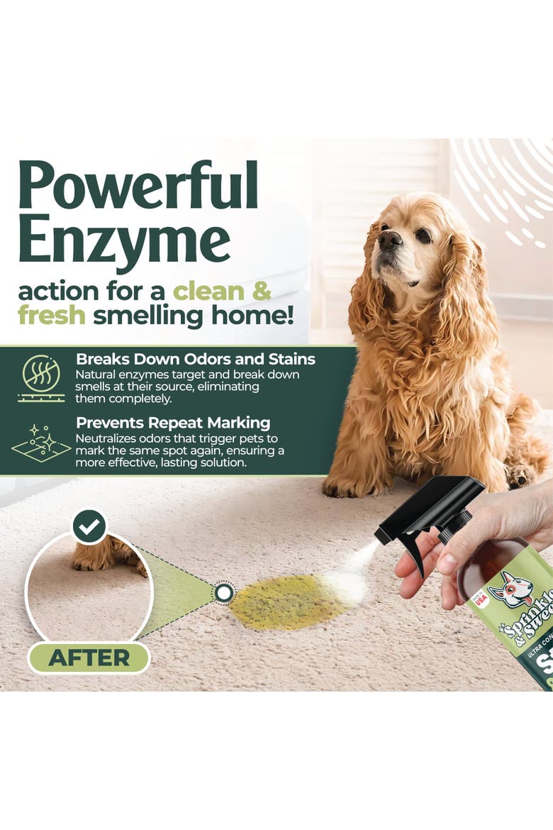 24 oz Pet Stain and Odor Enzyme Spray, Alternate, color, Multicolored