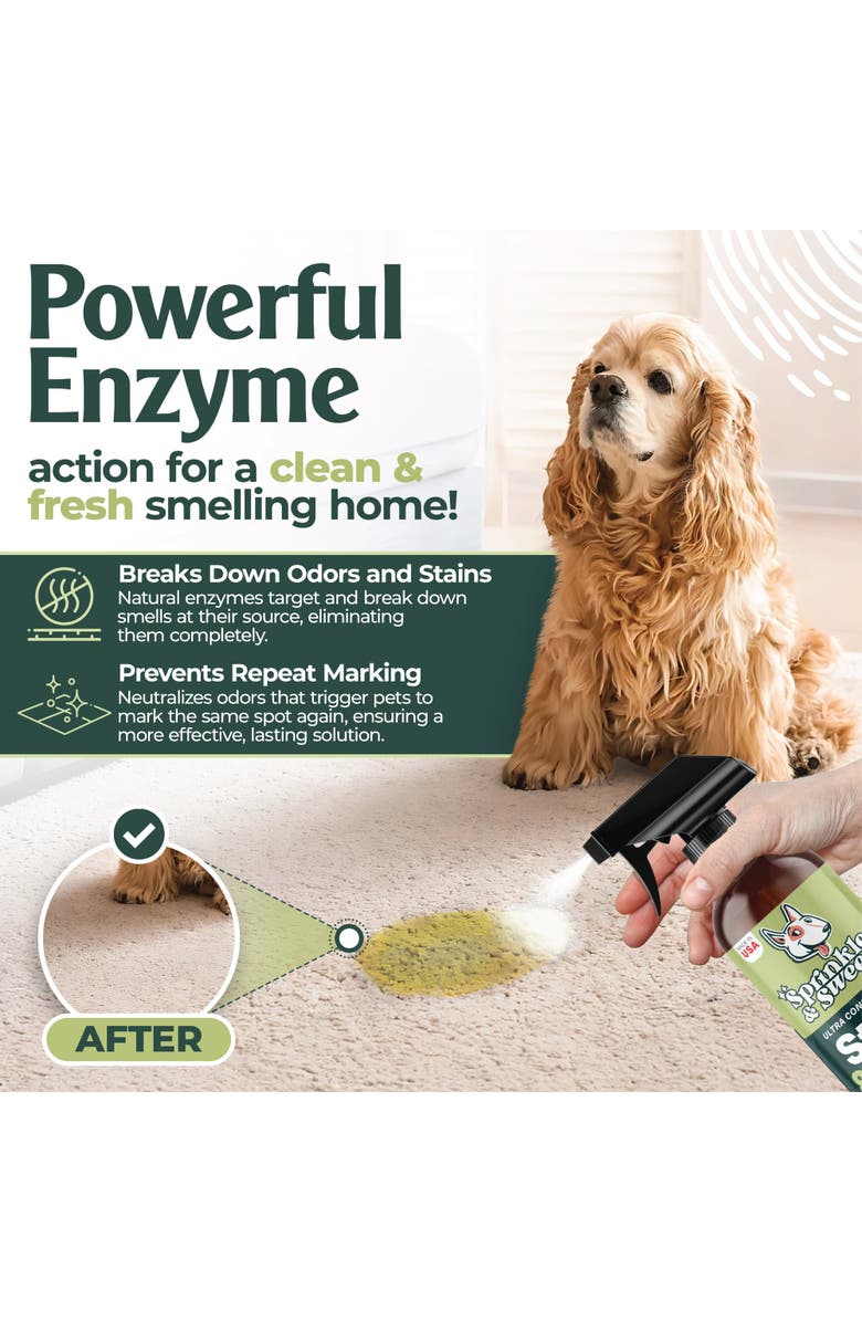 Sprinkle & Sweep 24 oz Pet Stain and Odor Enzyme Spray 2 Pack, Alternate, color, Multicolored