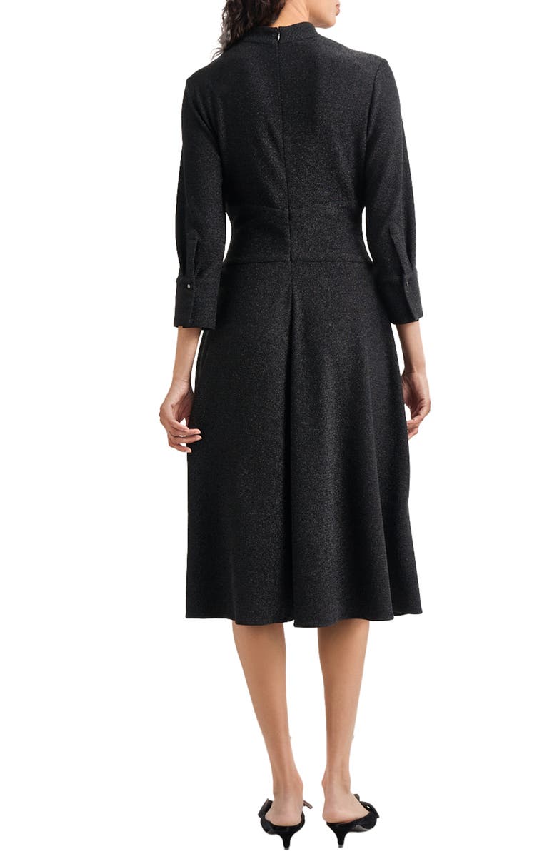Misook Sparkle Stretch Midi Fit & Flare Dress, Alternate, color,