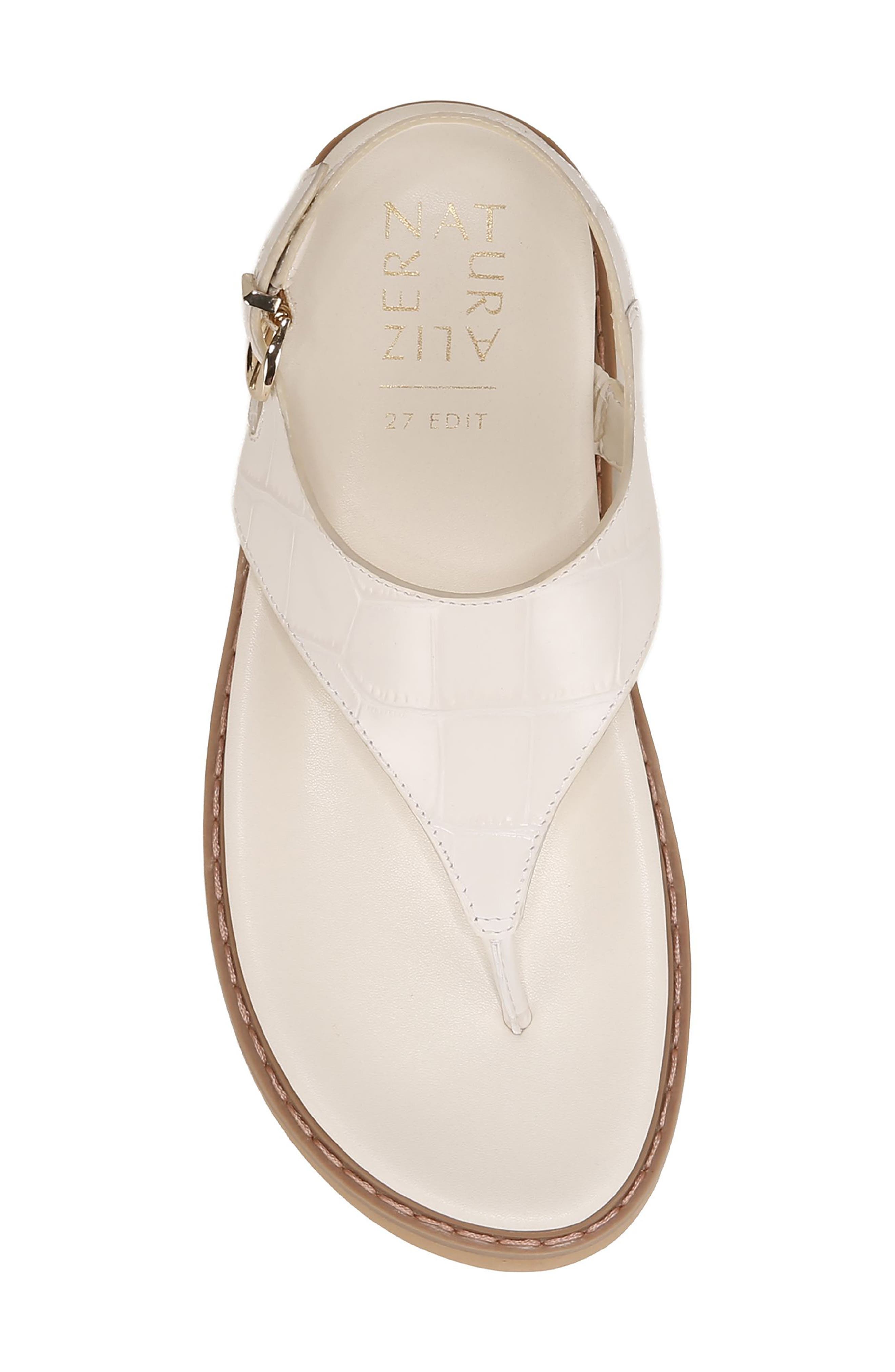 Laurel Slingback Platform Sandal, Alternate, color, WARM WHITE CROC EMBOSSED