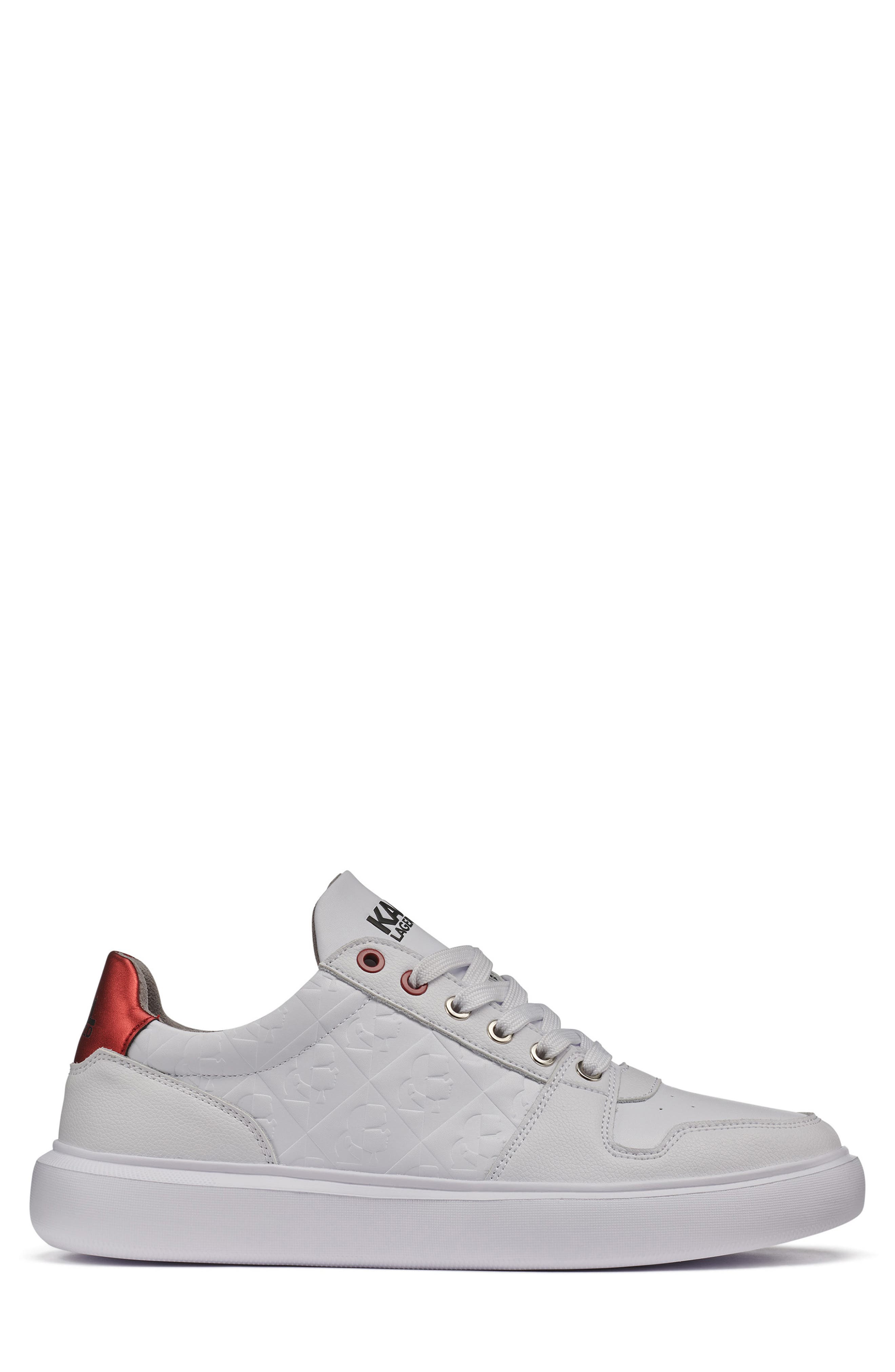 KARL LAGERFELD PARIS Karl Profile Low Top Sneaker, Alternate, color, White