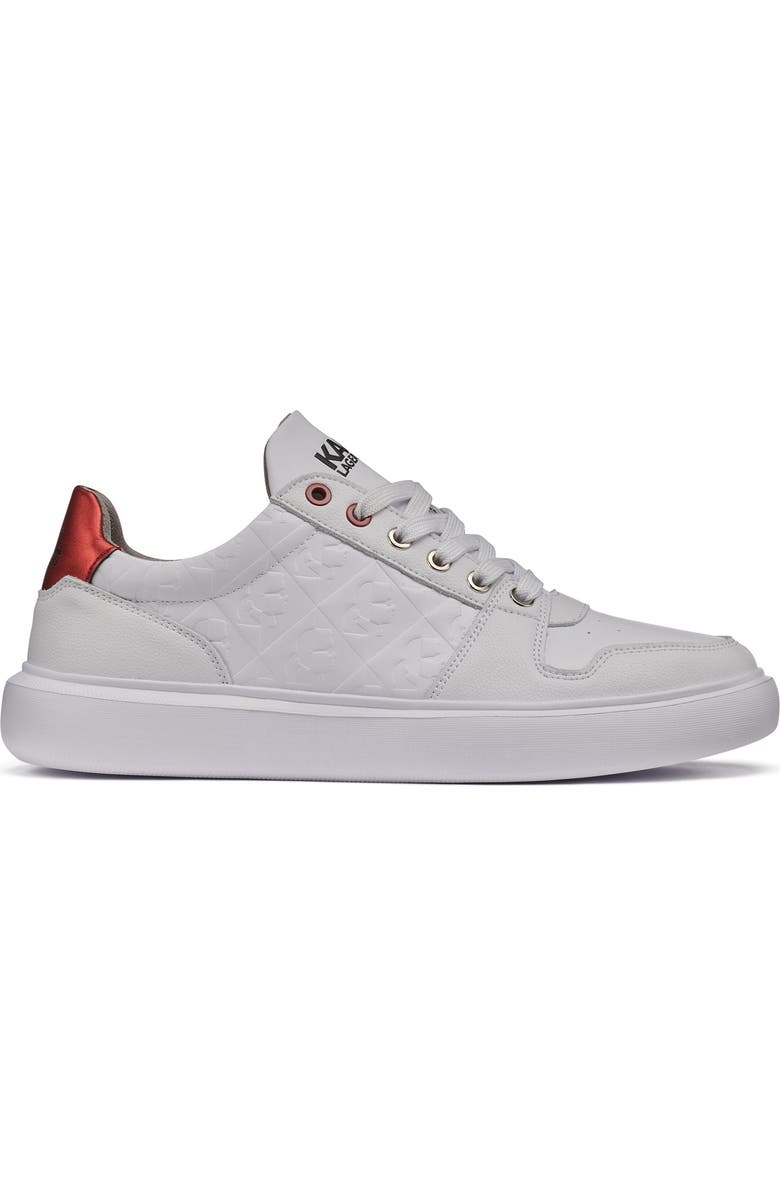 KARL LAGERFELD PARIS Karl Profile Low Top Sneaker, Alternate, color, White