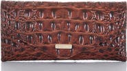 Brahmin Veronica Melbourne Croc Embossed Leather Envelope Wallet