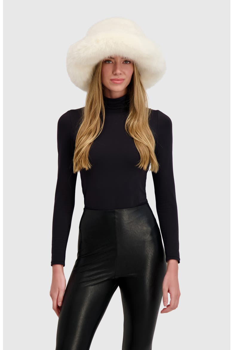 Fur-Free Fox (Faux Fur) Bucket Hat, Main, color, IVORY
