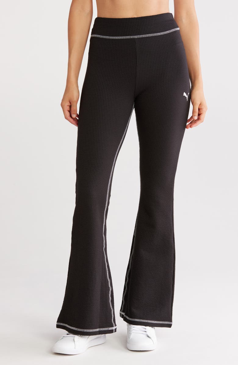 PUMA Dare To Textured Flare Leggings, Main, color,