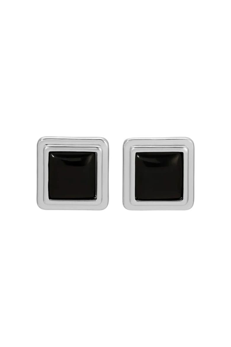 Archer Earrings, Main, color, Black/Silver