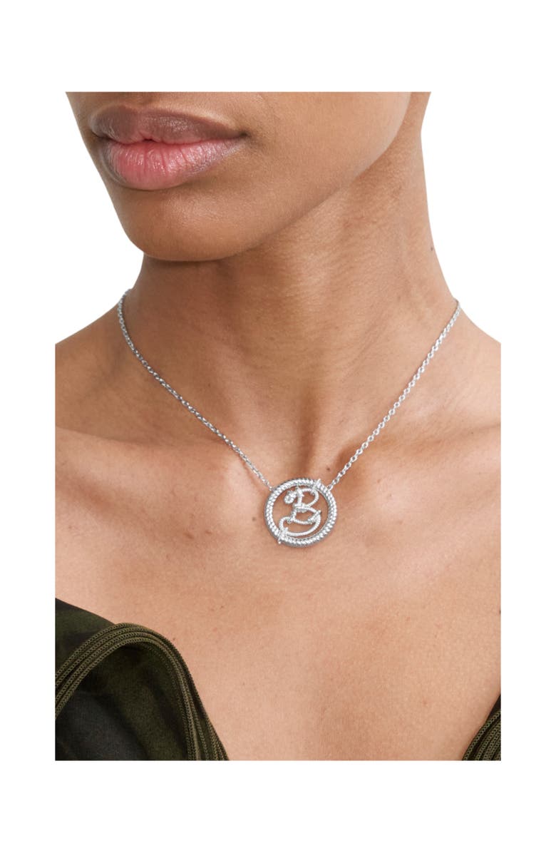 Burberry Nautical Knot B Pendant Necklace, Alternate, color, 