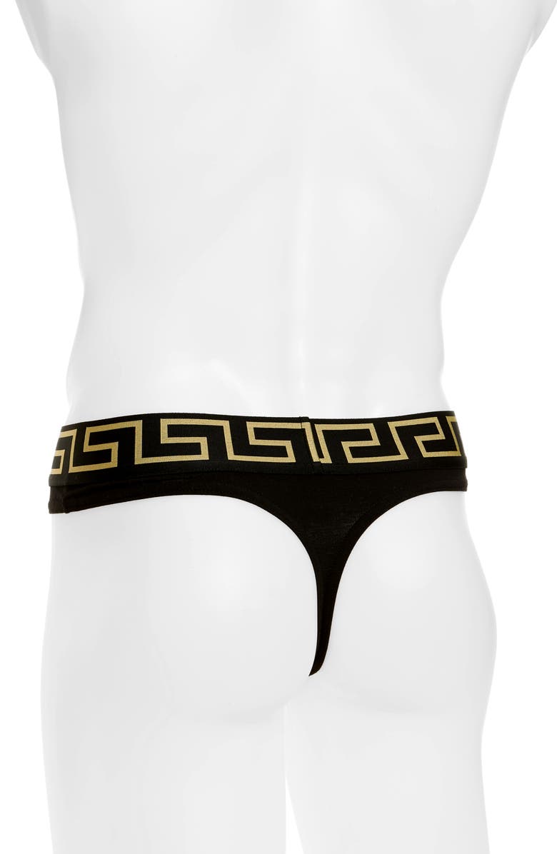 Versace Cotton Thong, Alternate, color,