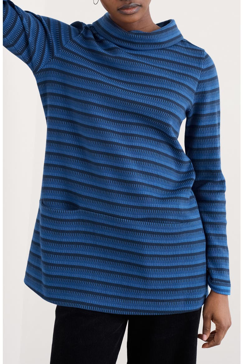 Mawgan Turtleneck Tunic Top, Main, color, CHESTEN MARINE