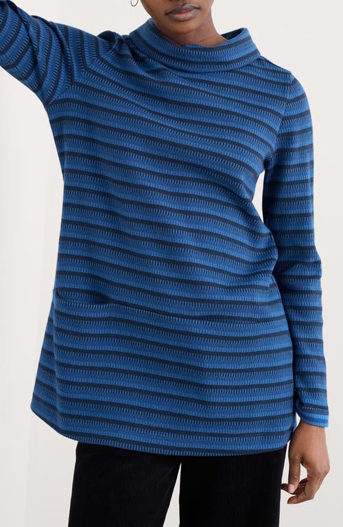 Seasalt Cornwall Mawgan Turtleneck Tunic Top In Blue