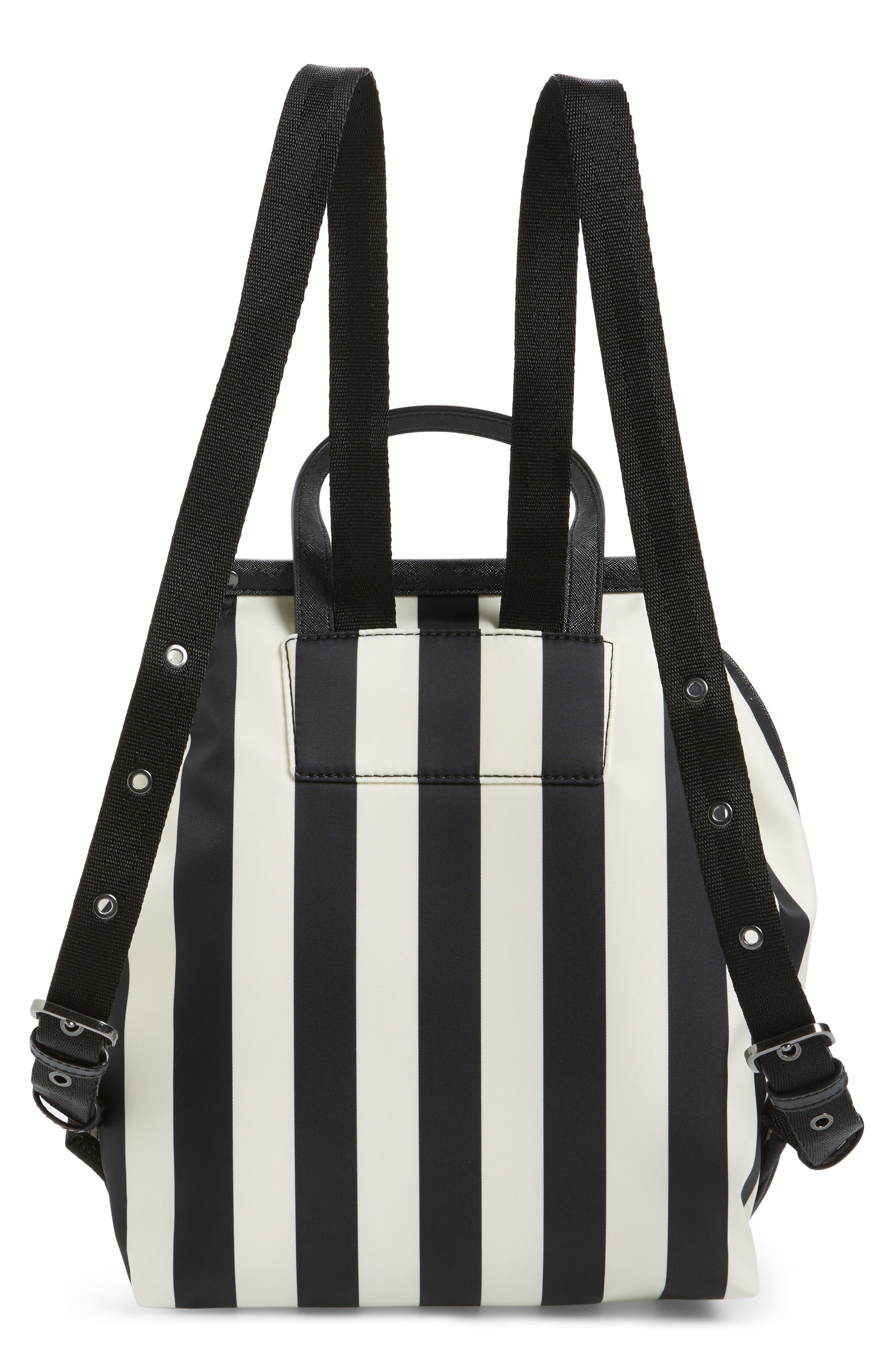 Striped Trooper Nylon Backpack, Alternate, color, BLACK MULTI