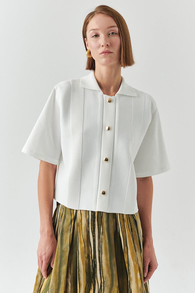 Marilyn Short Sleeve Shirt, Alternate, color, ECRU