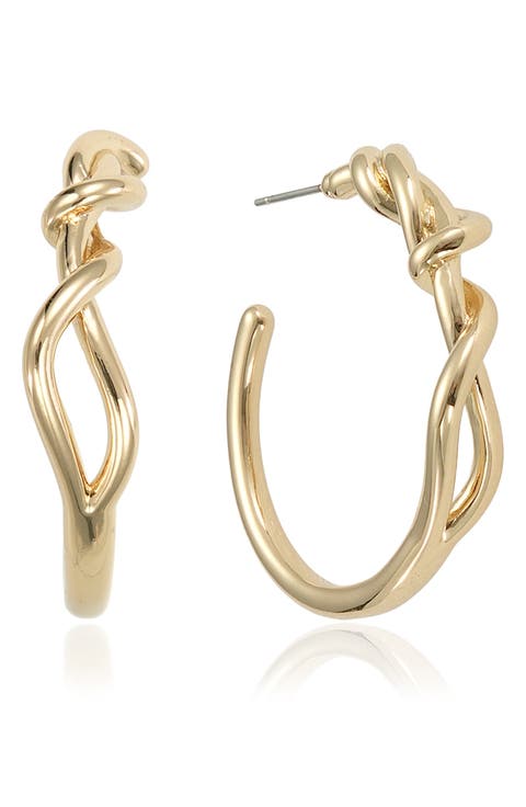 Twisted Medium Hoop Earrings