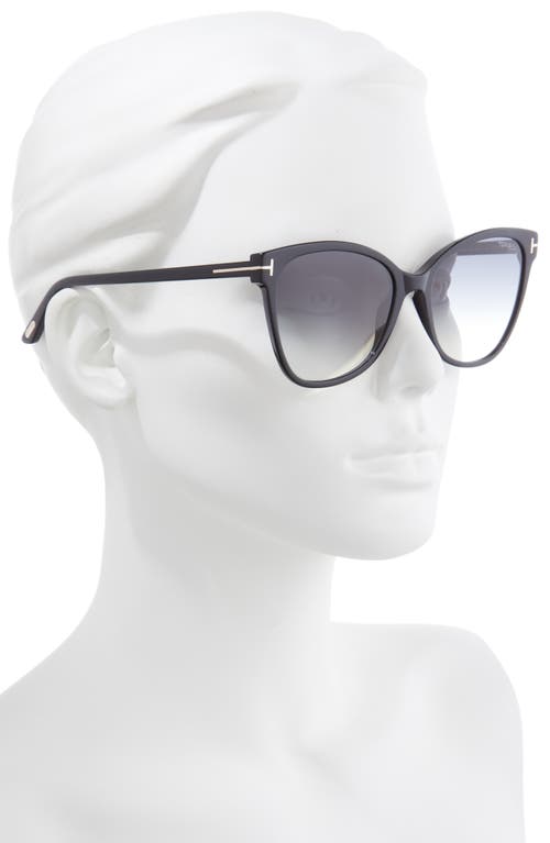 Tom Ford Ani 58mm Gradient Cat Eye Sunglasses In Blue
