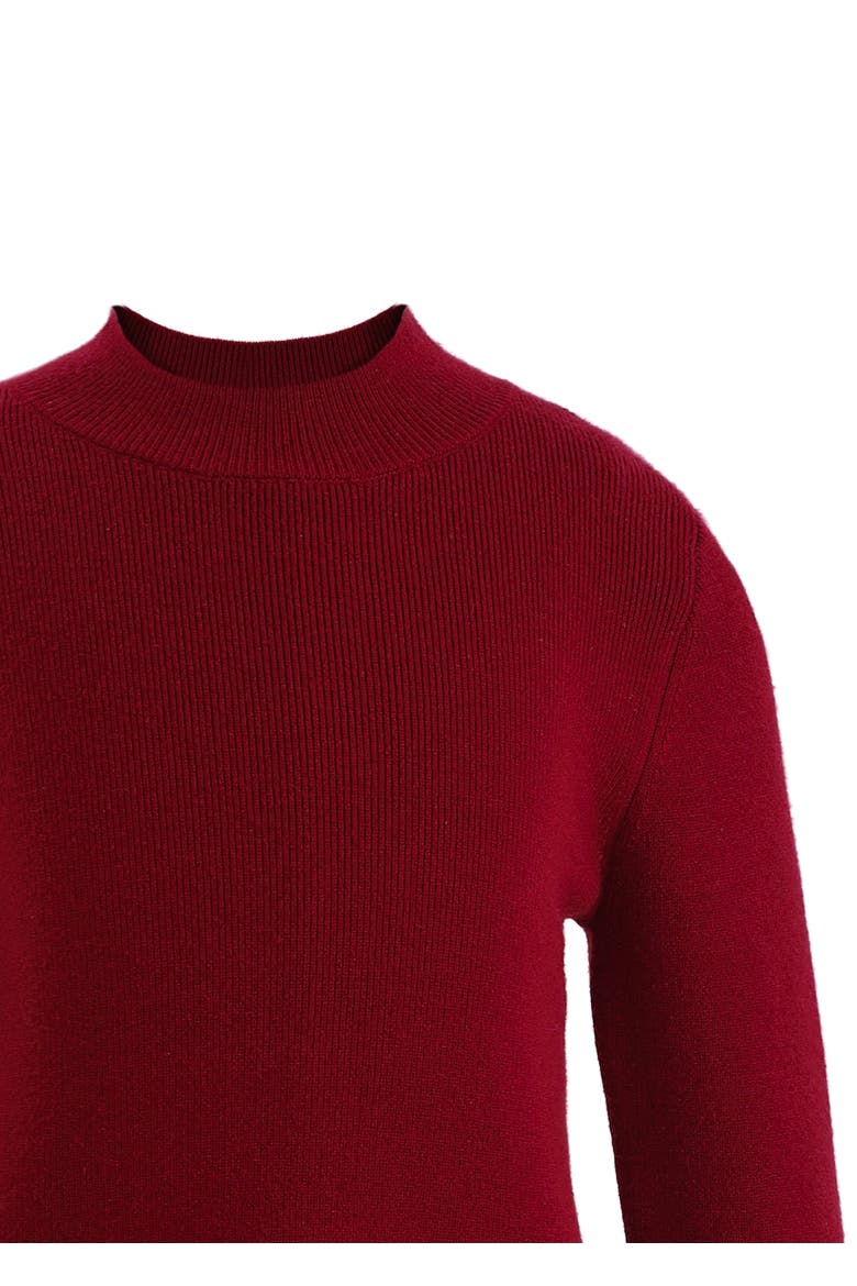 Ruffle-Knit Sweater, Alternate, color, Red