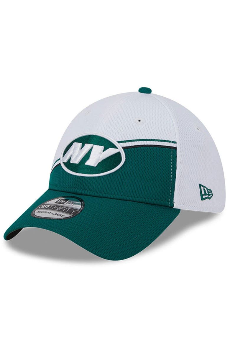 Men's New Era  White/Green New York Jets 2023 Sideline 39THIRTY Flex Hat, Alternate, color, White