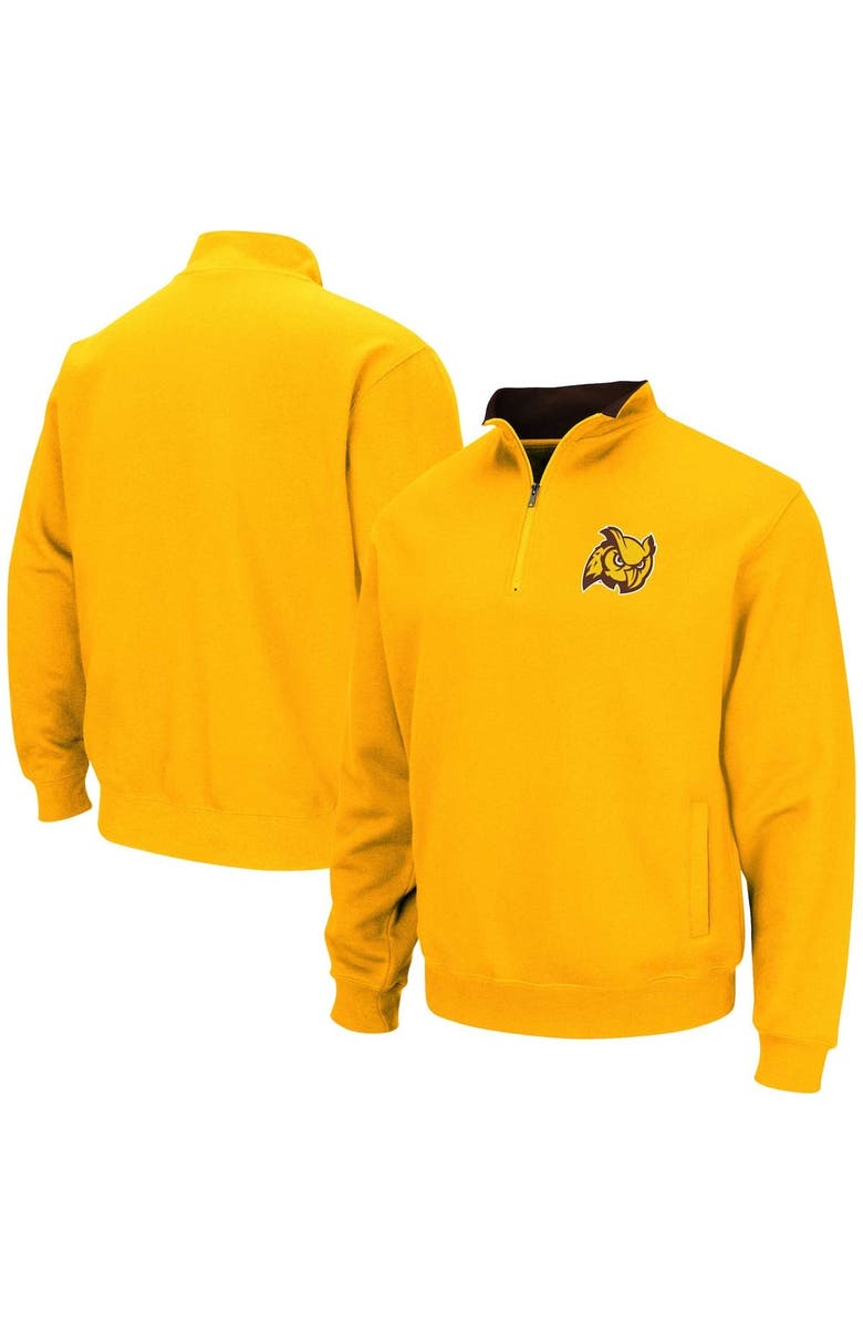 COLOSSEUM Men's Colosseum Gold Rowan Profs Tortugas Quarter-Zip Sweatshirt, Main, color, Gold