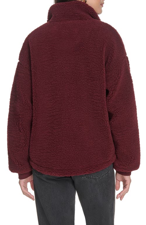 Levi's® Zip Front Teddy Jacket In Burgundy
