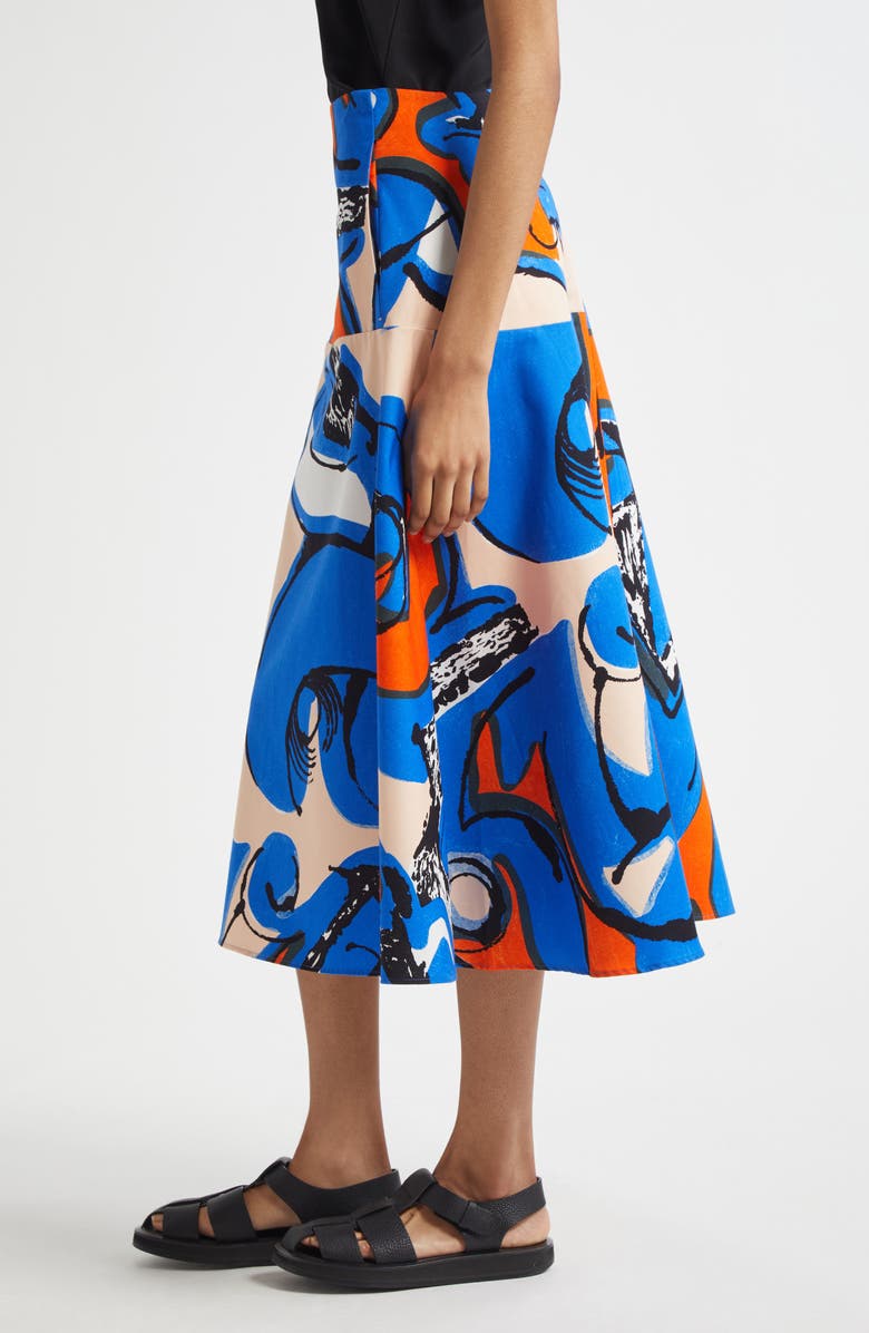 Marimekko Puutarha Eldfamn Cotton Skirt, Alternate, color, 