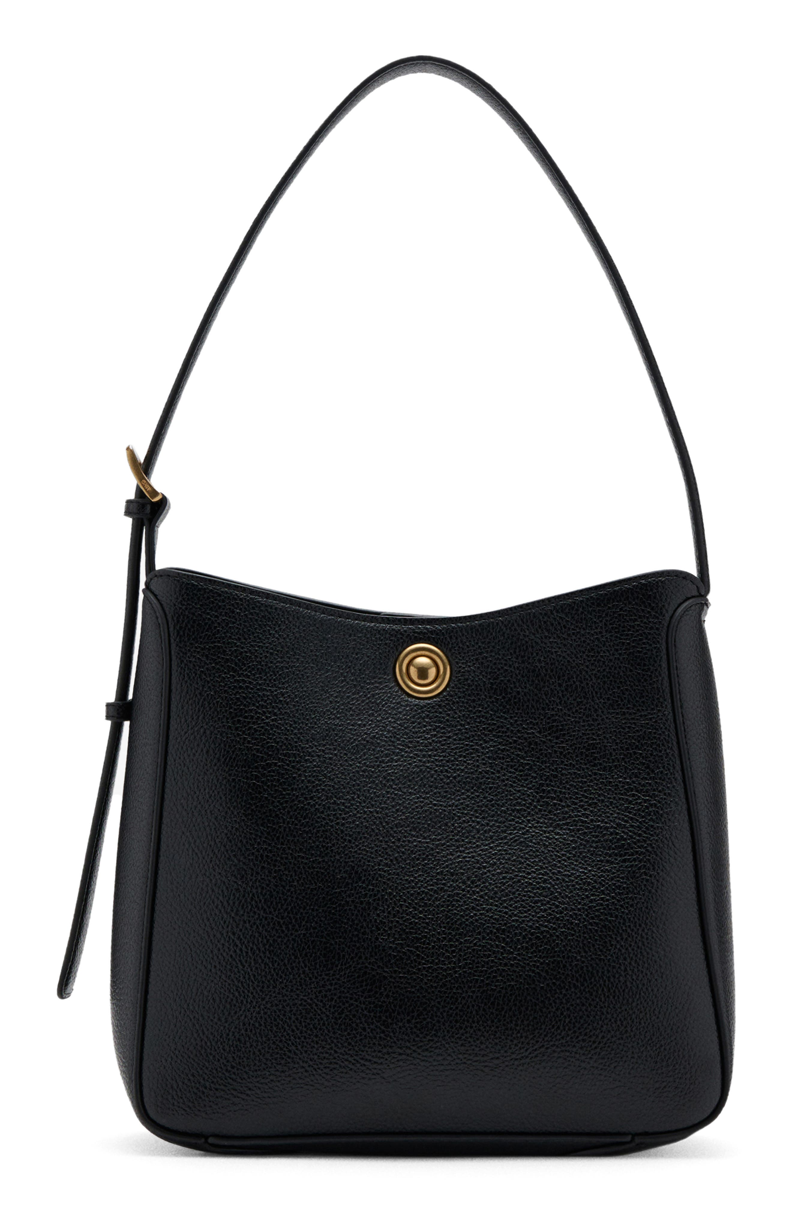 MANGO Medium Faux Leather Bucket Bag, Main, color, 