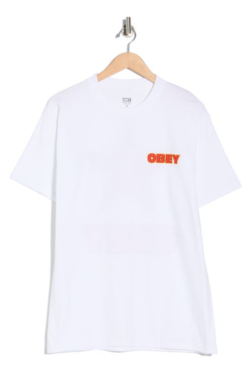 Obey Star Graphic T-shirt In White
