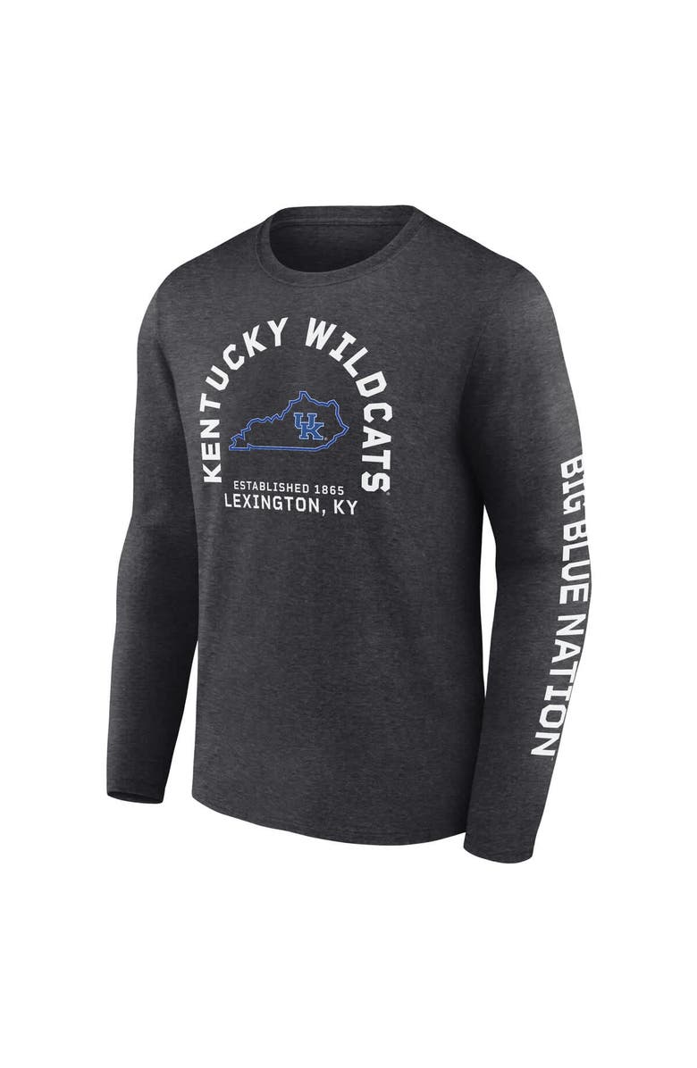 FANATICS Men's Fanatics Charcoal Kentucky Wildcats Fundamentals Cotton Winning Team Long Sleeve T-Shirt, Alternate, color, Charcoal